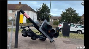 Londoner blade runners Topple ULEZ Spy Cameras To Thwart United Nations Depopulation Goals